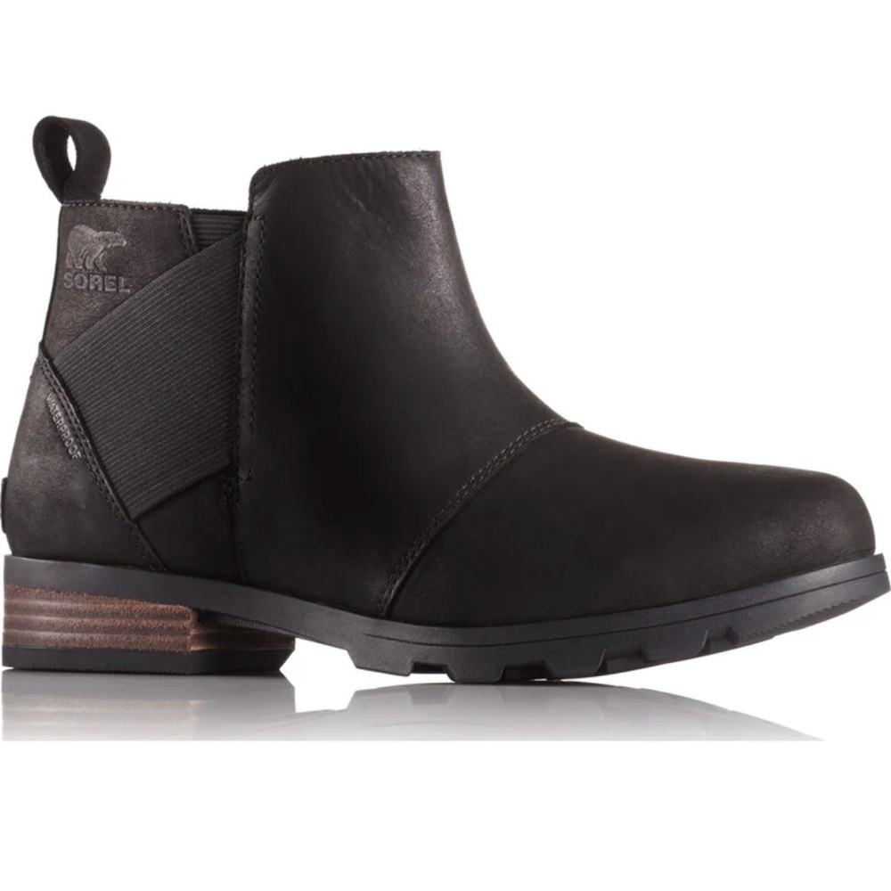 Sorel Emelie Chelsea Boots Size 8 Black
